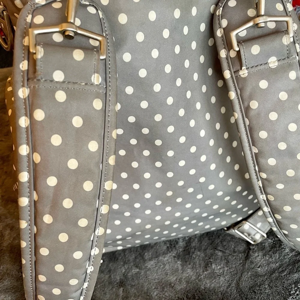 Jujube diaper bag, gray polka dot, super handy and in a good shape